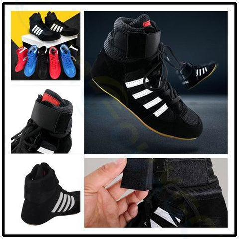 men women professional boxing wrestling shoes rubber outsole breathable combat shoe sneakers Martial arts training shoes