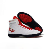 2019 Men Boxing Shoes Rubber Outsole Breathable Wrestling Shoes Male Wrestling Costume Black White Shoes for Wrestling