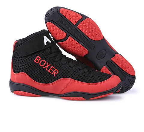 BOXER Men professional boxing wrestling fighting weightlift shoes male soft Breathable wearable training boxing fighting boots