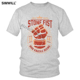 Men Stone Fist Boxing T-Shirt Personality Retro Anung Un Rama Graphic Print T Shirt Short Sleeved Pure Cotton Summer Tee Apparel