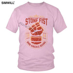 Men Stone Fist Boxing T-Shirt Personality Retro Anung Un Rama Graphic Print T Shirt Short Sleeved Pure Cotton Summer Tee Apparel