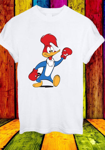 Woody Woodpecker Boxing Funny Cartoon Animation Men Women Unisex T-Shirt 708 Printing Apparel  Tee Shirt