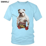 Handsome Boxing Bulldog Killer Dog T Shirts Men Graphic Print Cotton T-shirts Crew Neck Short Sleeve Slim Fit Tee Funny Apparel