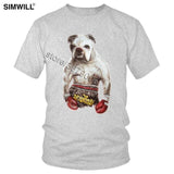 Handsome Boxing Bulldog Killer Dog T Shirts Men Graphic Print Cotton T-shirts Crew Neck Short Sleeve Slim Fit Tee Funny Apparel