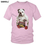 Handsome Boxing Bulldog Killer Dog T Shirts Men Graphic Print Cotton T-shirts Crew Neck Short Sleeve Slim Fit Tee Funny Apparel