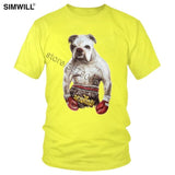 Handsome Boxing Bulldog Killer Dog T Shirts Men Graphic Print Cotton T-shirts Crew Neck Short Sleeve Slim Fit Tee Funny Apparel