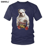 Handsome Boxing Bulldog Killer Dog T Shirts Men Graphic Print Cotton T-shirts Crew Neck Short Sleeve Slim Fit Tee Funny Apparel