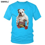 Handsome Boxing Bulldog Killer Dog T Shirts Men Graphic Print Cotton T-shirts Crew Neck Short Sleeve Slim Fit Tee Funny Apparel