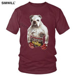 Handsome Boxing Bulldog Killer Dog T Shirts Men Graphic Print Cotton T-shirts Crew Neck Short Sleeve Slim Fit Tee Funny Apparel