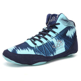 2019 Hot Sale Man Women Wrestling Shoe Boxing Sneakers for Wrestling Non-Slip Blue Boots Wearable Wrestling Sneakers Teenagers