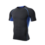 Men's brand Men Short Sleeve T-Shirt Men O Neck Quick Drying Casual Tight Tee Tops Fitness Apparel Sportswear