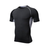 Men's brand Men Short Sleeve T-Shirt Men O Neck Quick Drying Casual Tight Tee Tops Fitness Apparel Sportswear