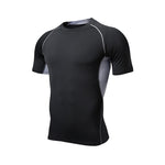 Hot Sale Short Sleeve T-Shirt Men O Neck Quick Drying Casual Tight Tee Tops Fitness Apparel Sportswear