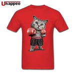 Tee Shirts Lovely BOXINGer CAT Team Urban Tees Man Short Sleeves Low Price Brand Unique Apparel