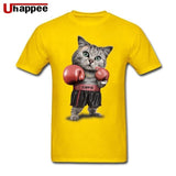 Tee Shirts Lovely BOXINGer CAT Team Urban Tees Man Short Sleeves Low Price Brand Unique Apparel