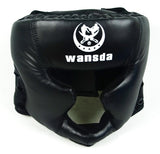 Good black boxing training Sanda protective gear helmet enclosed helmet MMA UFC Muay Thai fighting protective gear guard head