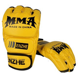 Boxing Gloves MMA Gloves Muay Thai Training Gloves MMA Boxer Fight Boxing Equipment Half Mitts PU Leather Black/Red