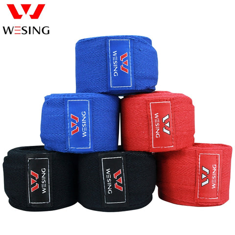 Wesing Free shipping boxing handwraps 100% cotton punching bag hand bandage 2.5-5m sanda muay thai handwraps