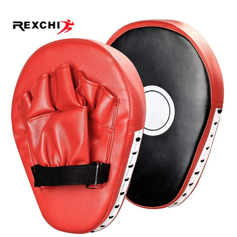 REXCHI 2 PCS Kick Boxing Gloves Pad Punch Target Bag Men MMA PU Karate Muay Thai Free Fight Sanda Training Adults Kids Equipment