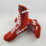 Boxing martial arts Taekwondo Sanda training special high-cut boxing training fighting wrestling shoes JINBEILE